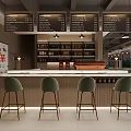 Industrial Cafe Bar Counter Water Bar Counter Catering Bar Counter Cashier Counter 3d model