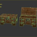 Boxes, Bags, Leather Boxes, Leather Boxes and Containers Realistic 3d model