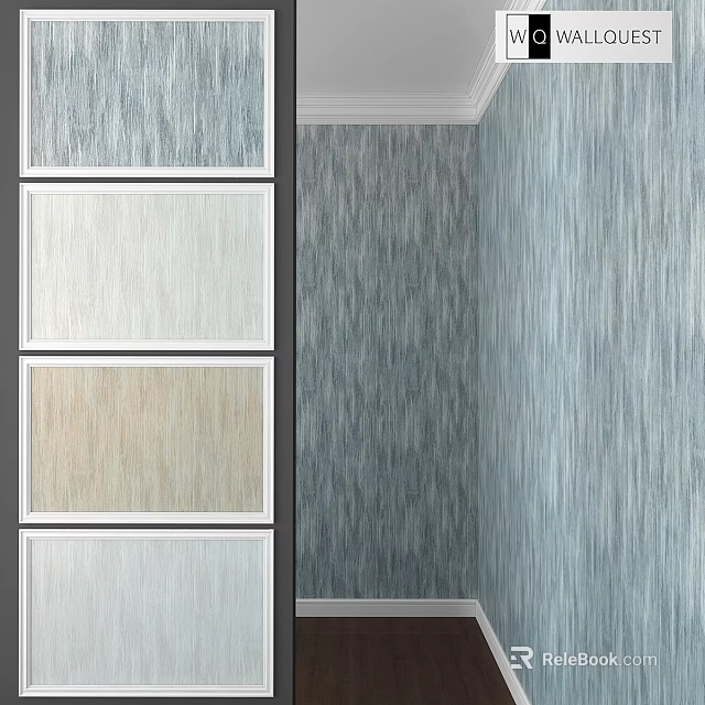Decorative Wall Components With Striped Texture In Various Colors For Interior Design 3d model 