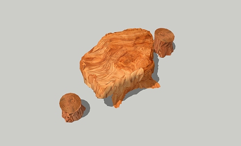 Modern root carving tea sea outdoor landscape table stool 3d model