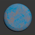 Rusted Blue Cylindrical Industrial Component With Multi Layered Design and Base Openings