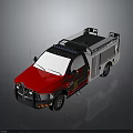 Red Military Vehicle With Stylish Design Functional Roof Equipment And Body Details