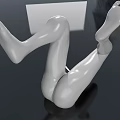 Realistic Human Limb Model With Smooth White Surface For Display And Educational Study 3d model