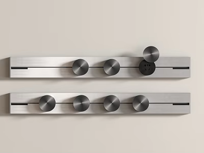 Modern Metal Wall Mounted Fixtures With Knobs 3d model