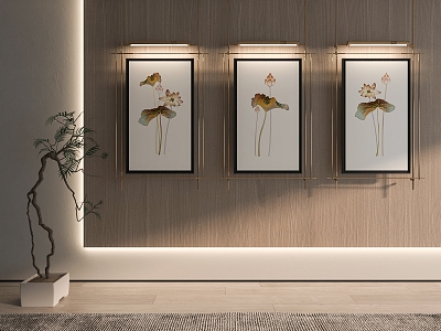 New-Ji Zen Lotus Advanced Hanging Painting model