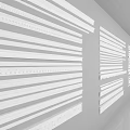 White Decorative Molding Display On Gray Wall With Various Styles And Designs