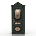 European style solid wood door interior door door 3d model