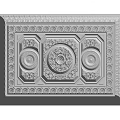 Ornate Ceiling Design With Intricate Carvings Circular Rosettes And Classic Decorative Moldings