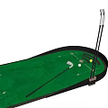 Golf Practice Sports Equipment Including Putting Mat Clubs And Balls