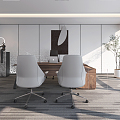 Modern Office Desk and Chair Manager Desk and Chair Boss Chair 3d model