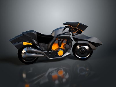 Motorcycle Two-wheeled Motorcycle Cross-country Motorcycle Road Race Motorcycle Motor Vehicle Transport 3d model