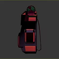 Black Roll Top Backpack With Sleek Design And Brand Logo For Everyday Use