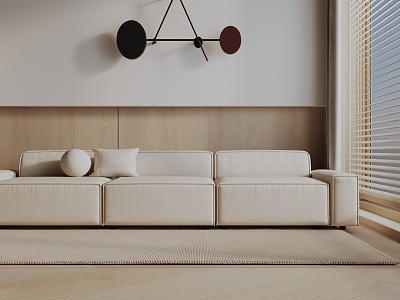 Modern three-seat sofa 3d model