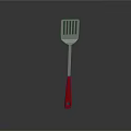 Stainless Steel Kitchen Spatula With Red Handle For Cooking Appliances