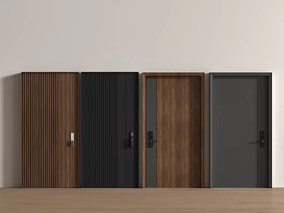 Modern entry door anti-theft smart lock 3d model