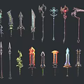 Epee Lance Sharp Blade Sickle Wand 3d model
