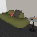 Simple Double Sofa Corner Sofa Corner U-shaped Sofa 3d model