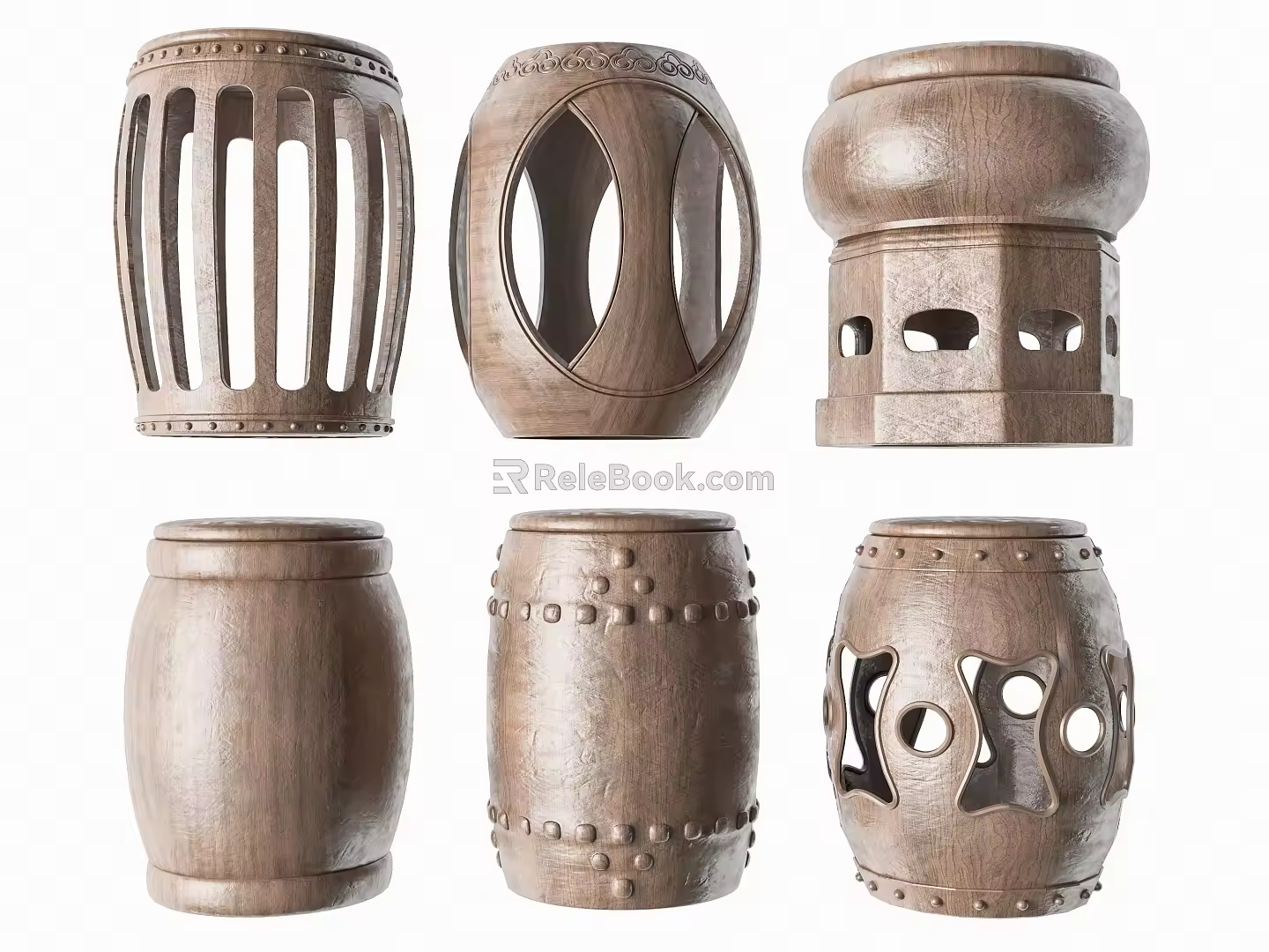 New Chinese Stool Combination 3d model