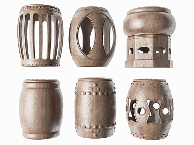 New Chinese Stool Combination 3d model