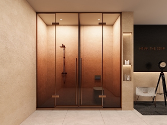 Bathroom Suite Smart Toilet Shower Room 3d model