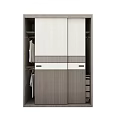 Modern Wardrobe Designs With Sliding Doors Storage Drawers And Striped Panels