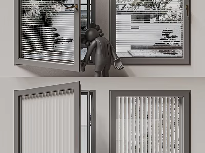 Modern Window Blinds With Stylish Design For Home Interior Light And Privacy Control 3d model