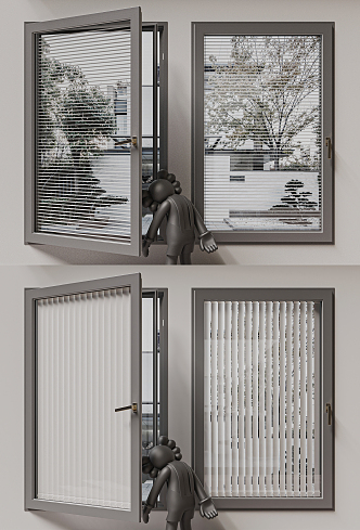 Modern shutter combination 3d model