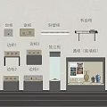 Various Display Cabinets Featuring Counter Niche Sloped Wall Side and Independent Extension Wall Units