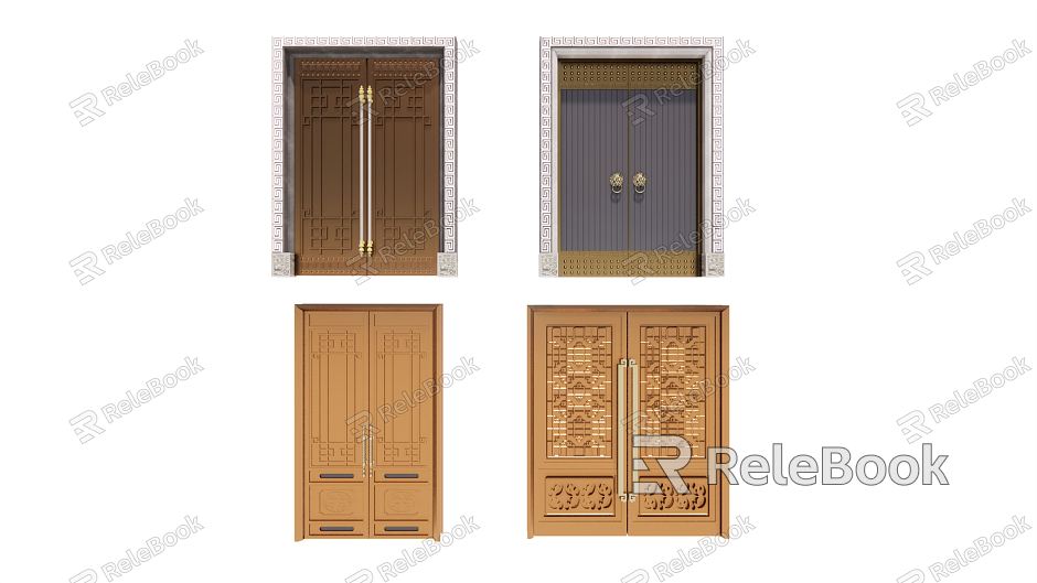 New Chinese Style Door Engraved Door Engraved Door Unit Door model