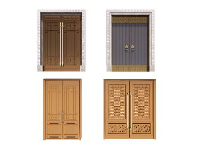 New Chinese Style Door Engraved Door Engraved Door Unit Door model