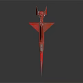 Sleek Red Airplane Model With Futuristic Design And Detailed Structure