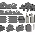 Various Types of Building Components Including Concrete Blocks Hollow Bricks and Solid Masonry Units