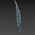 Game Movie Mythical Character With Blue Spiral Coiled Tentacle Design