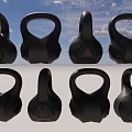 Black Ergonomic Kettlebells With Different Sizes For Home Gym Fitness Training Equipment