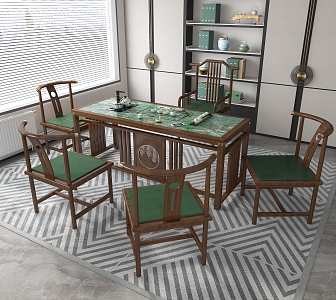 Tea table and chair model 3d model