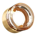 Elegant Golden Wall Lamp With Transparent Glass Design And Modern Decor