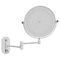 Round Wall Mounted Mirror With Adjustable Metal Arm For Vanity Bathroom Use 3d model