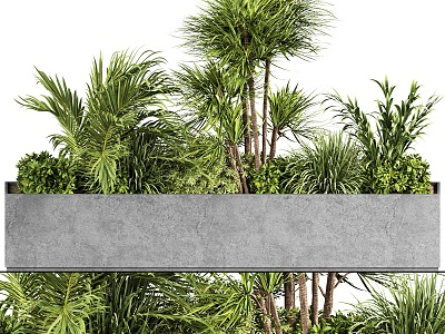 Landscape Landscaping Green Plant Pile Flower Box Flower bed Bonsai Garden Landscape sketch 3d model