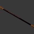 Durable Fishing Rod With Wooden Handle And Dark Brown Body Design