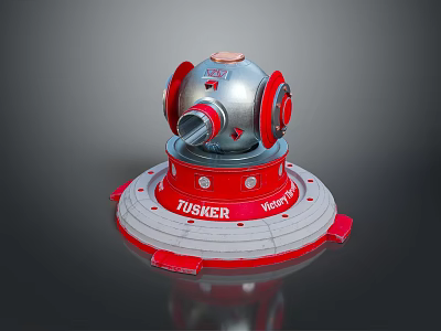 Turret Turntable Railgun Sci-fi Tower Defense Game Tower Defense Sci-fi Turret Game Turret Game Battery 3d model