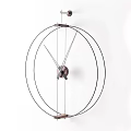 Modern Minimalist Wall Clock With Double Metal Rings And Sleek Geometric Design