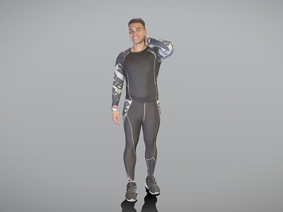 Fitness Men's Fitness Suit Fitness Posture model