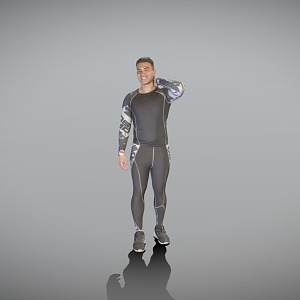 Fitness Men's Fitness Suit Fitness Posture 3d model