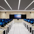 Modern Classroom Computer Classroom 3d model