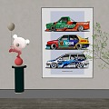 Cartoon Hanging Paintings Cartoon Hanging Paintings Children Hanging Paintings 3d model