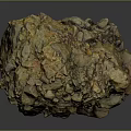 Natural Stone with Rough Surface Earthy Color Tones and Distinct Textural Features