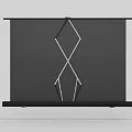 modern projection screen pull-type projection screen 3d model