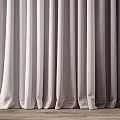 Layered Curtains With Sheer White Lining And Neutral Tones For Modern Home Decor