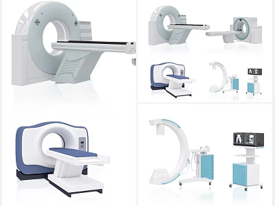 Advanced Medical Devices for Diagnostic Imaging Including CT Scanner and MRI Machine 3d model