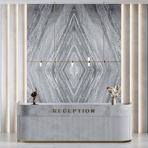 Light Luxury Reception Desk 3d model